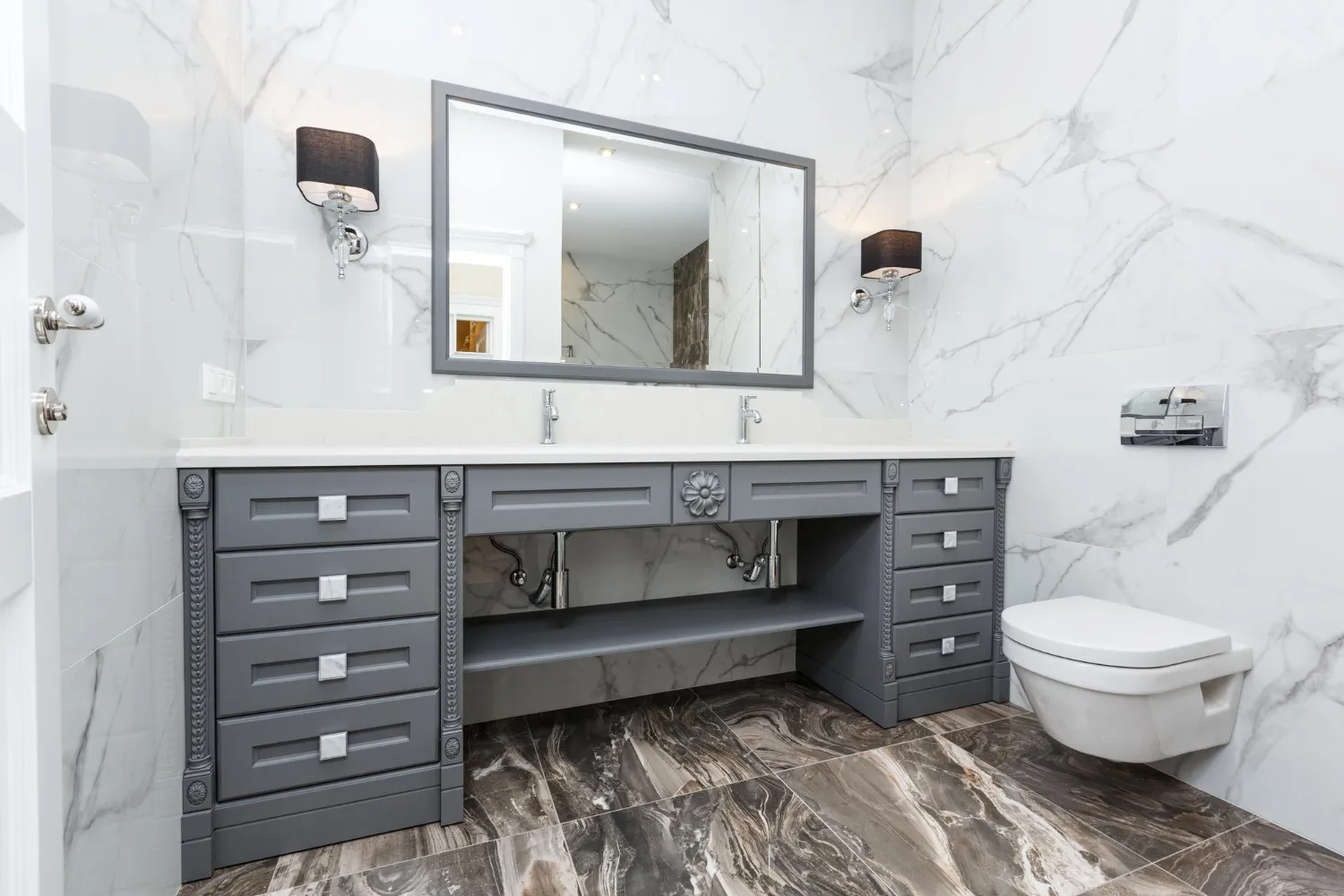 how to paint melamine bathroom cabinets